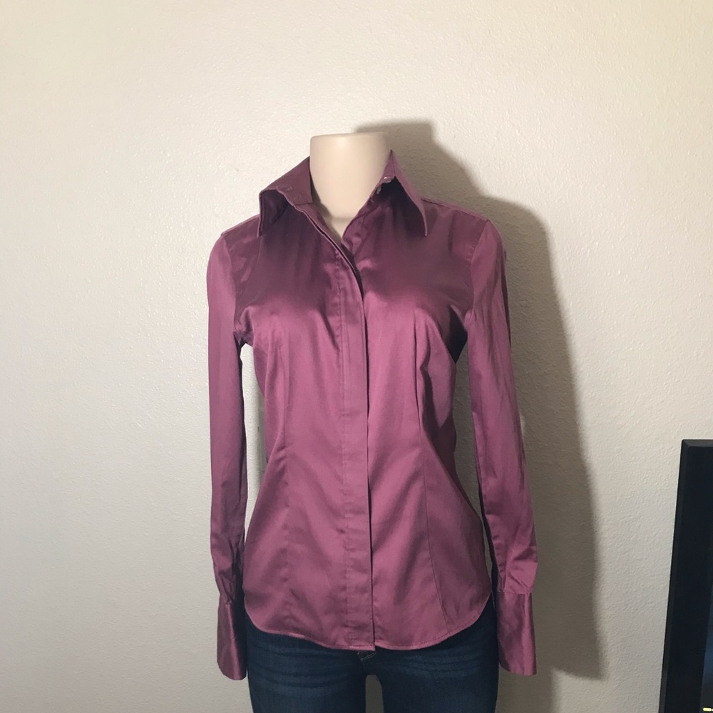 Non-Iron fitted long sleeve blouse